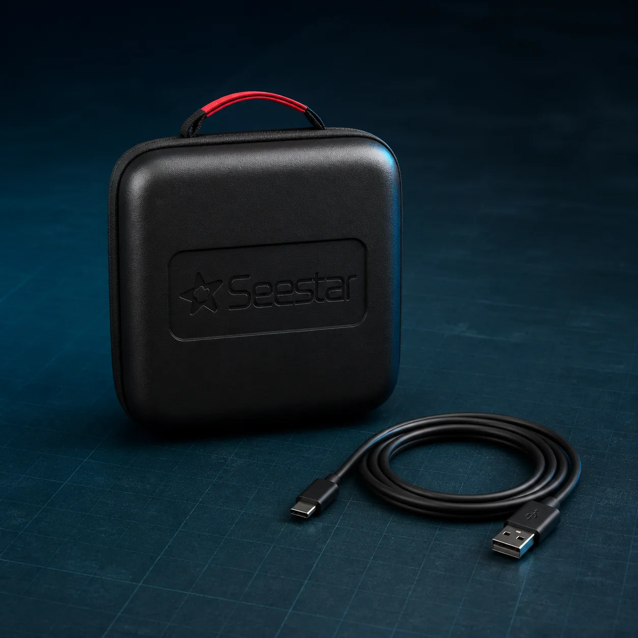 Artystyczna ilustracja walizki i przewodu USB-C